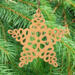 Handcrafted Victorian Style Fretwork Star Christmas Tree Ornament - Made In USA